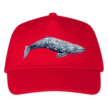 Gray whale - Gray whale - Baleine grise - Kids’ Baseball Cap - red - Front