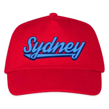 Sydney Ocean Script Logo - Kinder Basecap - Rot - Vorne