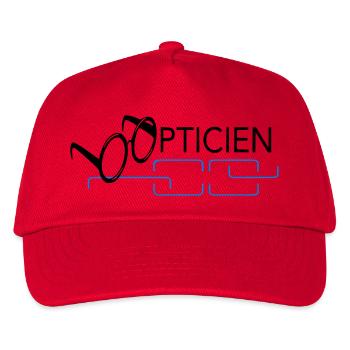 Optiker - Kinder Basecap - Rot - Vorne