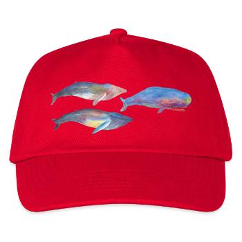 Mug panorama baleines - Casquette de baseball Enfant - rouge - Devant