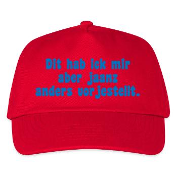 Berliner Icke Spruch - Kinder Basecap - Rot - Vorne