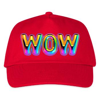 3D WOW Ballon Arc-en-ciel - Casquette de baseball Enfant - rouge - Devant