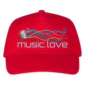 Music streams music.love - Kids’ Baseball Cap - red - Front