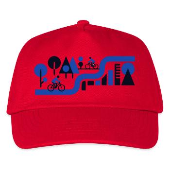 Bicycle Tour Route Navigation - Kids’ Baseball Cap - red - Front