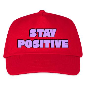 Positiv bleiben Fett Retro-Text - Kinder Basecap - Rot - Vorne