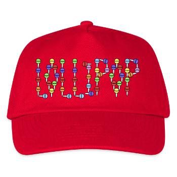 Lollipop typography - Kids’ Baseball Cap - red - Front