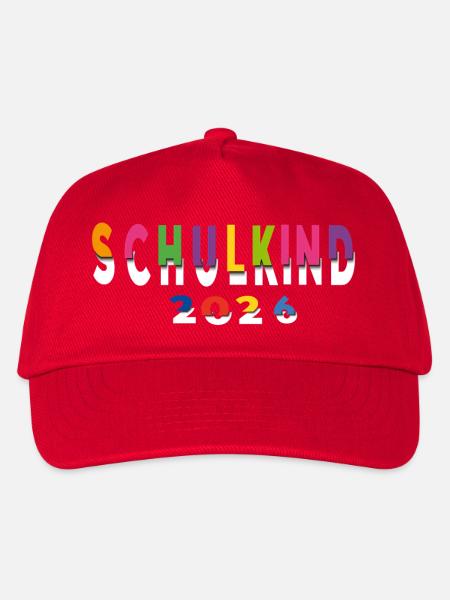 Schulkind 2026 - Kinder Basecap - Rot
