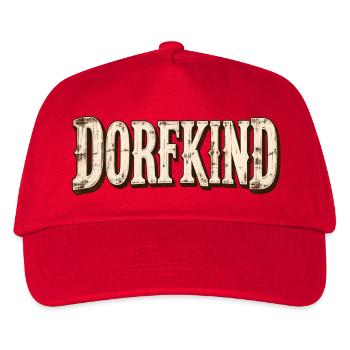 Dorfkind Retro Typografie im Western-Stil - Kinder Basecap - Rot - Vorne