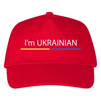 Ich bin Ukrainer - Kinder Basecap - Rot - Vorne
