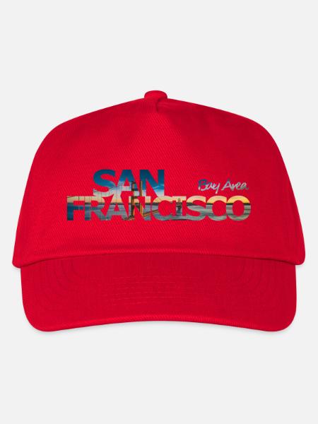 San Francisco Bay Area - Geschenk - Kinder Basecap - Rot