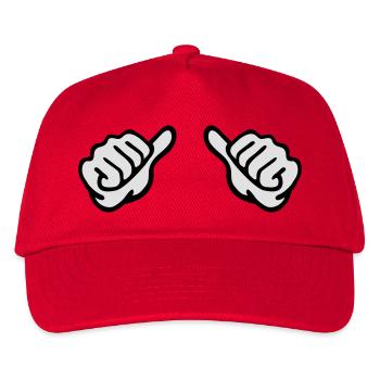 Hände - Kinder Basecap - Rot - Vorne