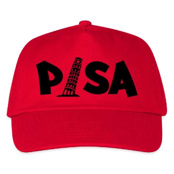 pisa_03 - Kinder Basecap - Rot - Vorne
