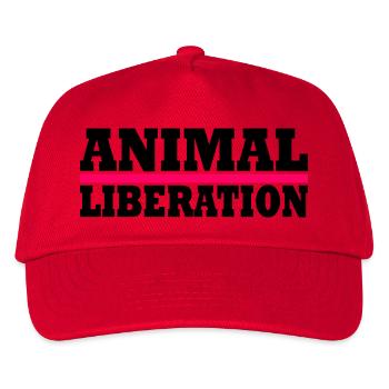 Animal liberation - Kinder Basecap - Rot - Vorne