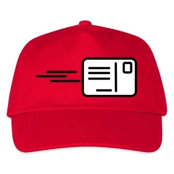 Logo-Karte - Kinder Basecap - Rot - Vorne