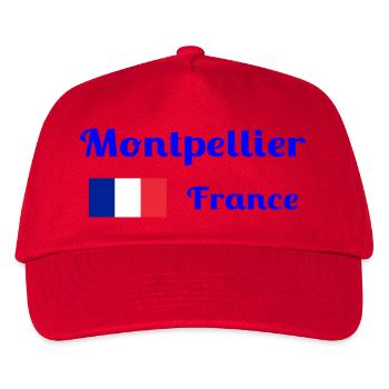 Montpellier, Frankreich - Stilvolle Drucke - Kinder Basecap - Rot - Vorne