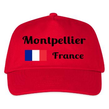 Montpellier, Frankreich - Stilvolle Drucke - Kinder Basecap - Rot - Vorne