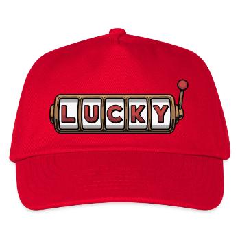 Lucky Slot Machine Design - Kids’ Baseball Cap - red - Front