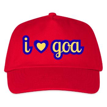 Ich liebe Goa Herz-Design - Kinder Basecap - Rot - Vorne