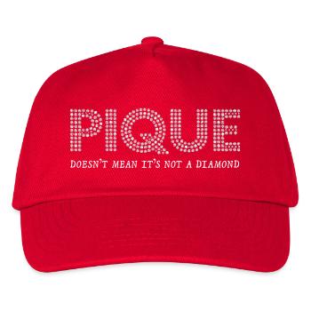 PIQUE Diamond Sparkles Design - Kids’ Baseball Cap - red - Front