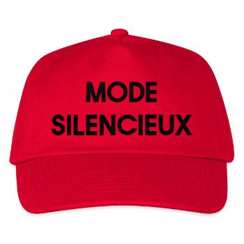 Silent Mode – Minimalism & Modern Calm - Kids’ Baseball Cap - red - Front