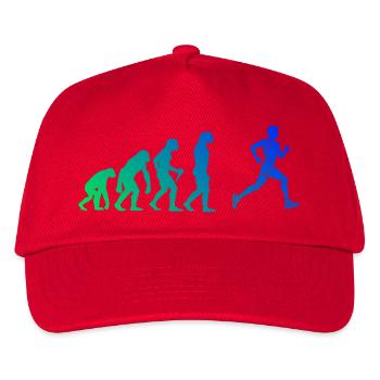 Geschenkidee für einen Athleten mit Marathonlaufen - Kinder Basecap - Rot - Vorne