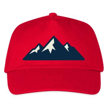Gebirge Berge Silhouette - Kinder Basecap - Rot - Vorne
