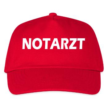 Notarzt - Kinder Basecap - Rot - Vorne