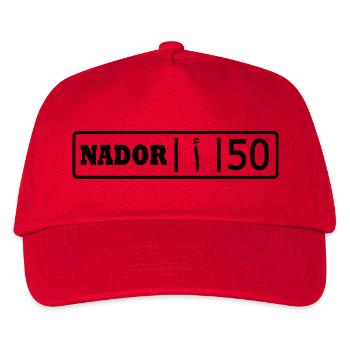Nador kennzeichen ا 50 - Kinder Basecap - Rot - Vorne
