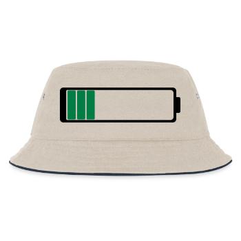 Akku leer - Kinder Bucket Hat - Natur/Navy - Vorne