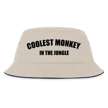 Coolest Monkey In The Jungle - Kinder Bucket Hat - Natur/Navy - Vorne