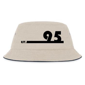 95_Black_Bauhaus93 - Kinder Bucket Hat - Natur/Navy - Vorne