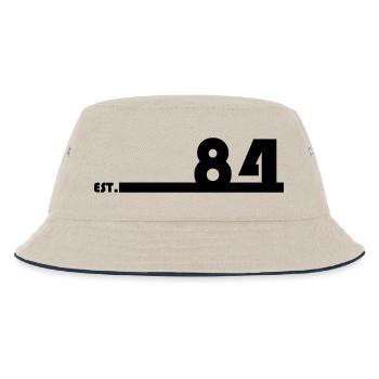 84_Black_Bauhaus93 - Kinder Bucket Hat - Natur/Navy - Vorne