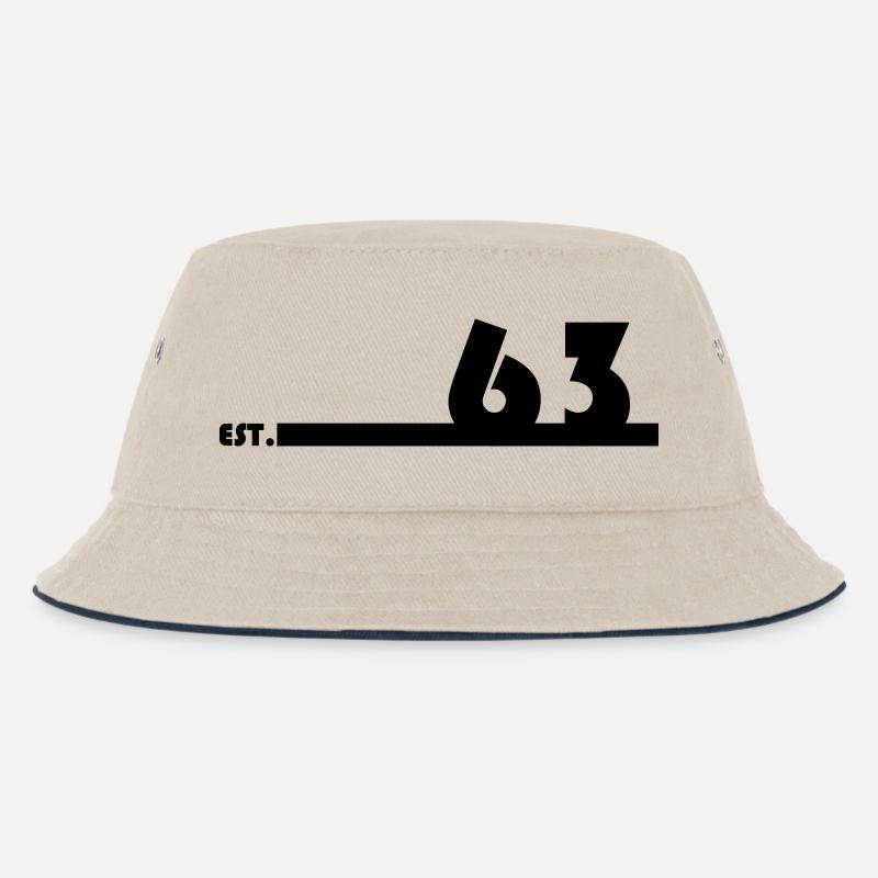 63_Black - Kinder Bucket Hat - Natur/Navy
