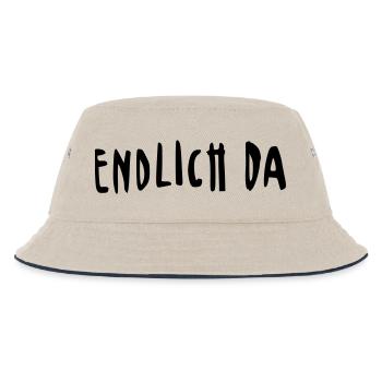 endlich da - Kinder Bucket Hat - Natur/Navy - Vorne