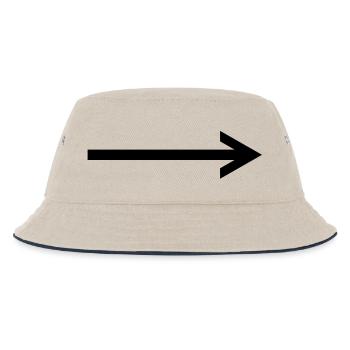arrow left - Kinder Bucket Hat - Natur/Navy - Vorne