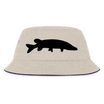 Silhouette de poisson brochet - Bob Enfant - blanc cassé/bleu marine - Devant