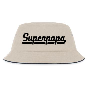 Papa - Kinder Bucket Hat - Natur/Navy - Vorne