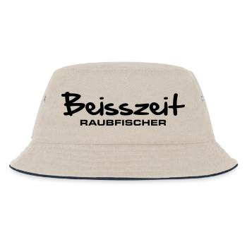 beisszeit_raubfischer - Kinder Bucket Hat - Natur/Navy - Vorne