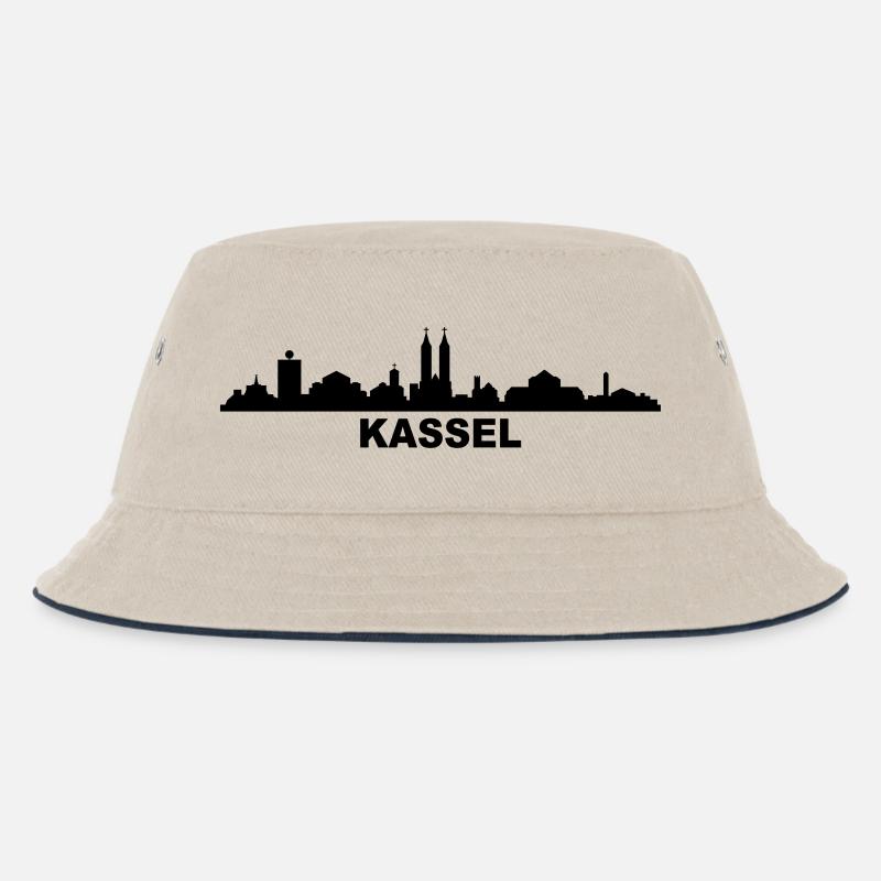 Skyline Kassel - Kinder Bucket Hat - Natur/Navy