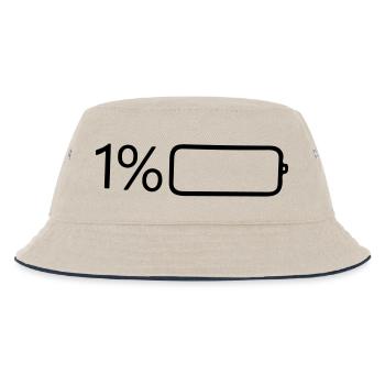 1 percent power - Kids’ Bucket Hat - ecru/navy - Front