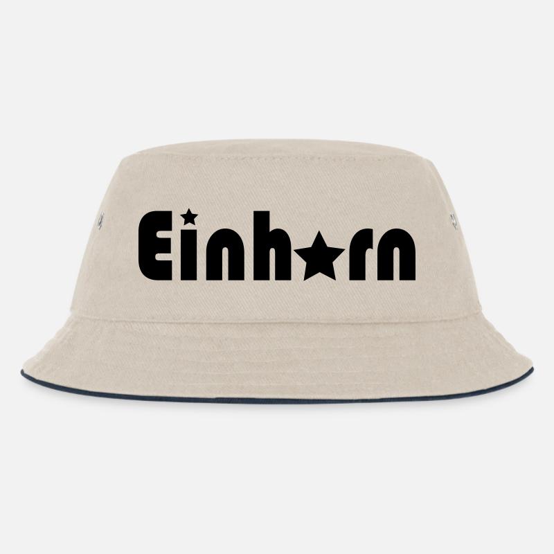 Einhorn - Kinder Bucket Hat - Natur/Navy