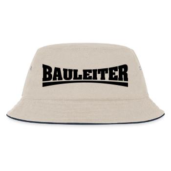 bauleiter_schriftzug - Kinder Bucket Hat - Natur/Navy - Vorne