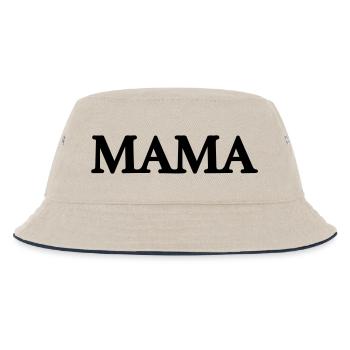 mama (1c) - Kinder Bucket Hat - Natur/Navy - Vorne