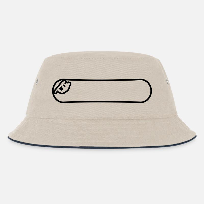 Snowboarder - Kinder Bucket Hat - Natur/Navy