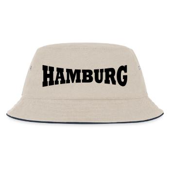 Hamburg Schriftzug - Kinder Bucket Hat - Natur/Navy - Vorne