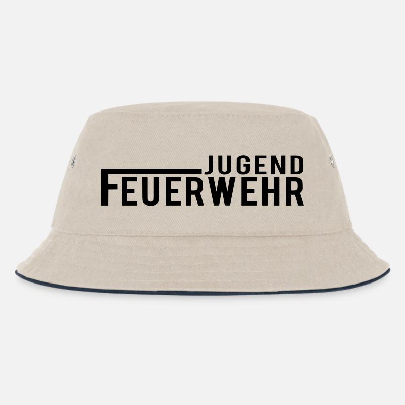 Jugendfeuerwehr - Kinder Bucket Hat - Natur/Navy