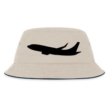 flugzeug - Kinder Bucket Hat - Natur/Navy - Vorne