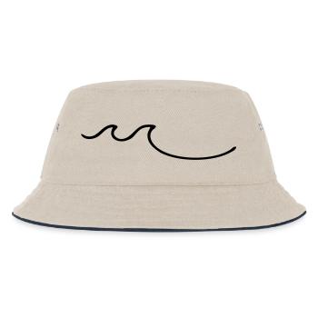 wellen - Kinder Bucket Hat - Natur/Navy - Vorne