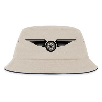 car_logo_design_f1 - Kinder Bucket Hat - Natur/Navy - Vorne