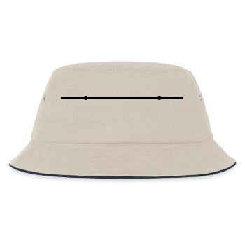 leere Langhantel - Kinder Bucket Hat - Natur/Navy - Vorne
